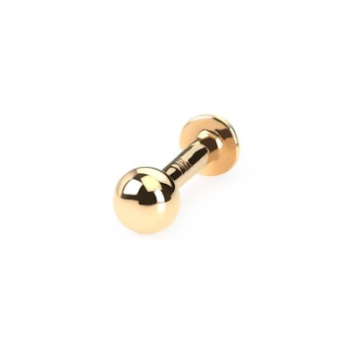 Labret de ouro maciço de 14 quilates