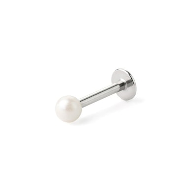 Labret com uma pérola acrílica em várias cores