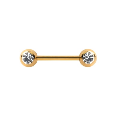Barbell para o mamilo com cristais