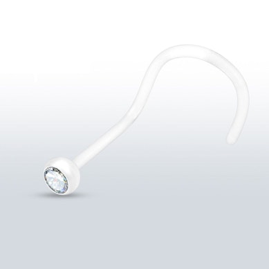 Nariz screw em PTFE com pedra em várias cores