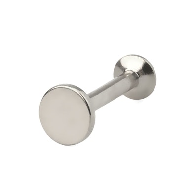 Labret com rosca interna e disco plano