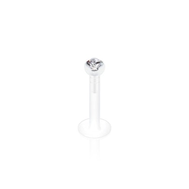Labret de ptfe com uma pedra em cores diferentes