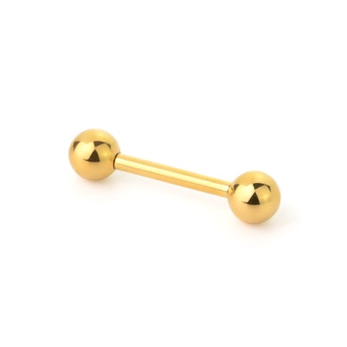 Barbell reta de titânio colorido com rosca interna