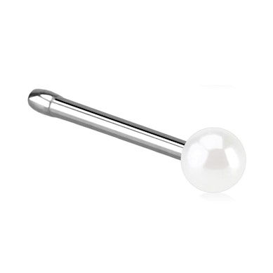Nariz barra com pérola de acrílico