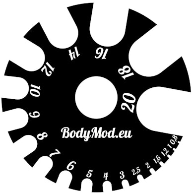 Ferramenta de medição para joias de piercing