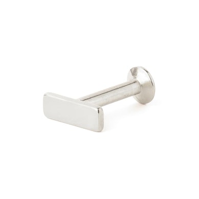Labret com rosca interna e topo retangular