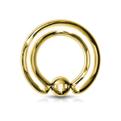 Argola grande banhada a ouro