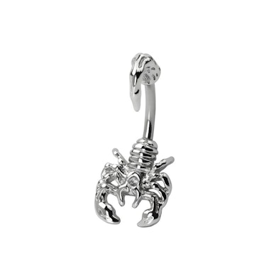 Umbigo piercing com um escorpião