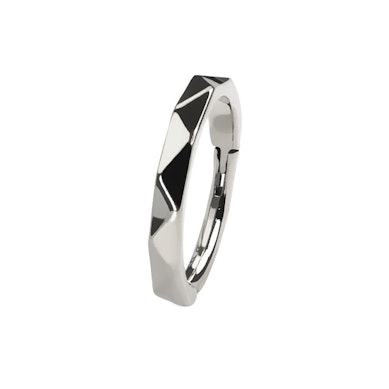 Argola em titânio para narina com padrão de diamante