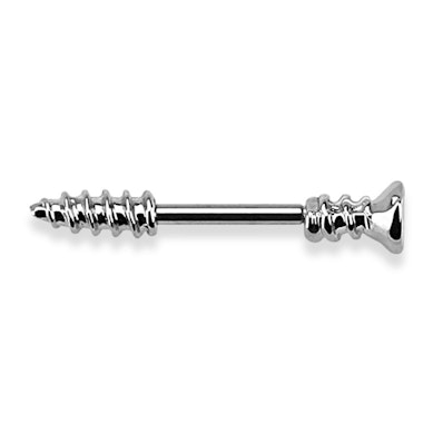 Mamilo piercing em formato de parafuso