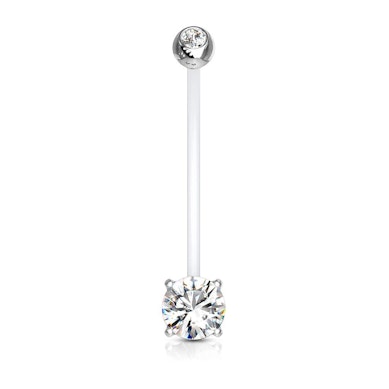 Umbigo piercing para gravidez com pedras coloridas