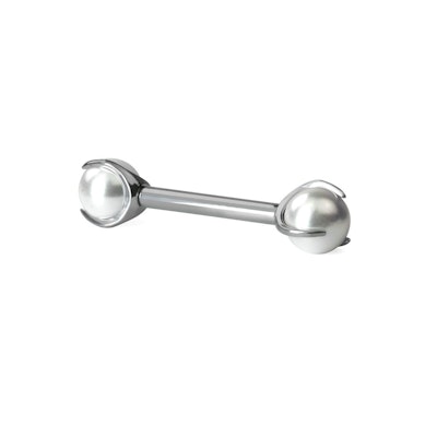 Barbell em titânio com pérolas para o mamilo