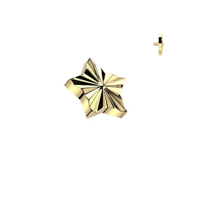Topo de dermal em forma de estrela com textura