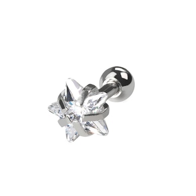 Conjunto de joias para a orelha com estrela de pedra