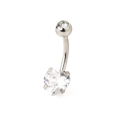 Piercing para umbigo com coração em várias cores