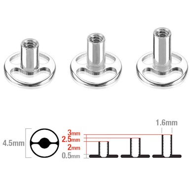 Micro dermal base redonda em titânio