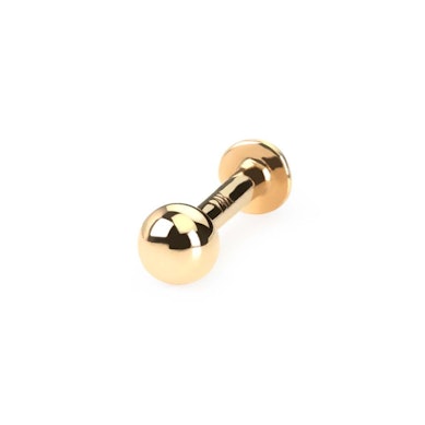 Labret de ouro maciço de 14 quilates