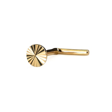 Stud para o nariz de ouro 14k com corte de diamante no topo