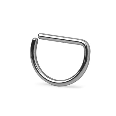 Argola simples em formato de D