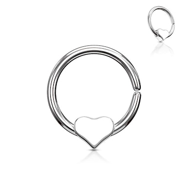 Argola com coração solto