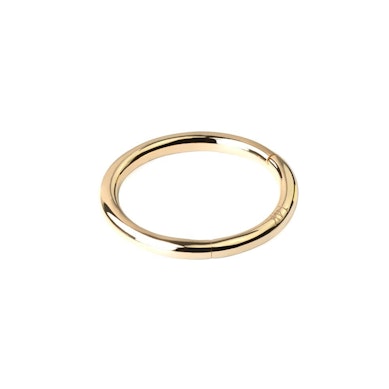 Argola segmentada sem fim em ouro de 14 quilates