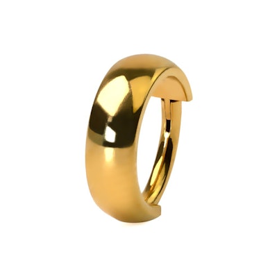 Argola articulada de titânio com arco grande virado para fora