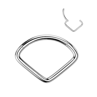 Argola articulada em titânio com vértice
