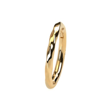 Argola de ouro 14k com design torcido