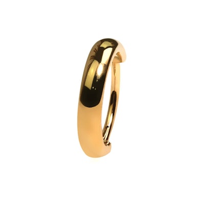 Argola articulada huggie em titânio