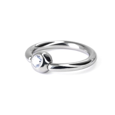 Argola com fecho de bola e pedra