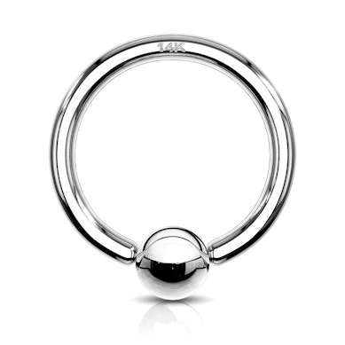 Argola CBR em ouro 14 quilates