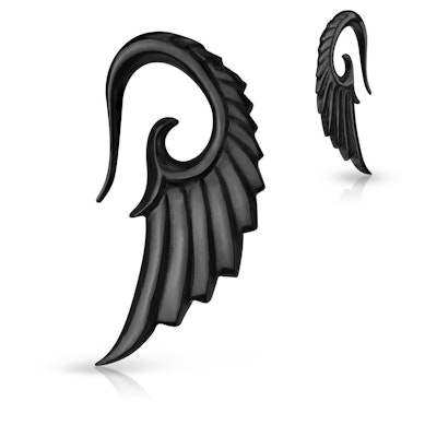 Hanger com asas de anjo trabalhadas à mão em chifre