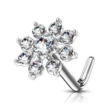 Nariz piercing em forma de estrela
