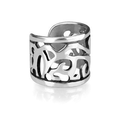 Earcuff com design de filigrana largo
