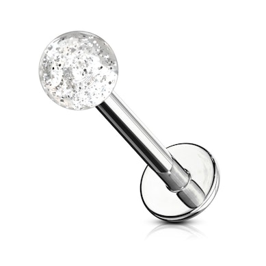 Labret com bola acrílica