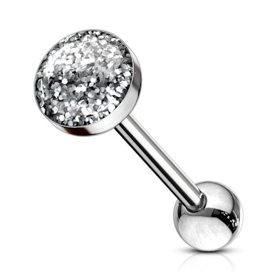 Língua barbell com bola brilhante