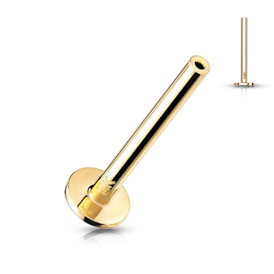 Labret de pressão em ouro de 14 quilates