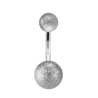 Piercing para o umbigo com aspeto de diamante