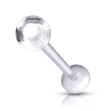 Labret com rosca e bola transparente 