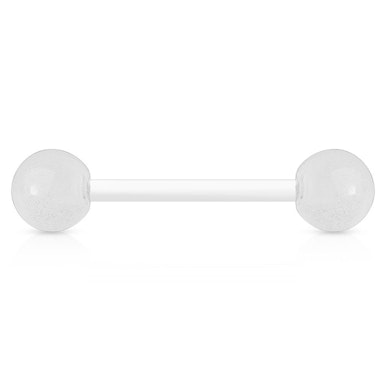 Língua barbell em seis cores que brilham no escuro