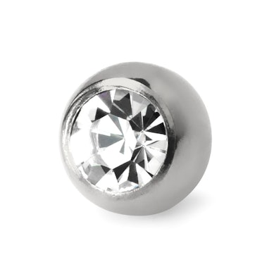Bola para piercing com brihante de cores