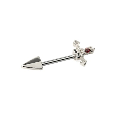 Mamilo piercing em forma de daga