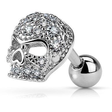 Piercing para a orelha com caveira