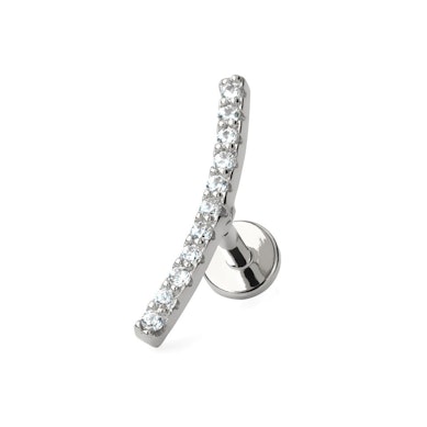 Labret com rosca interna e arco de pedras