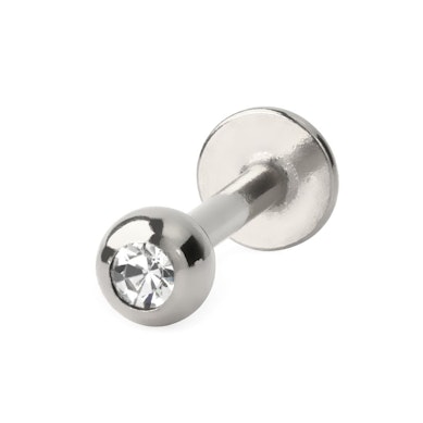 Labret com pedra embutida