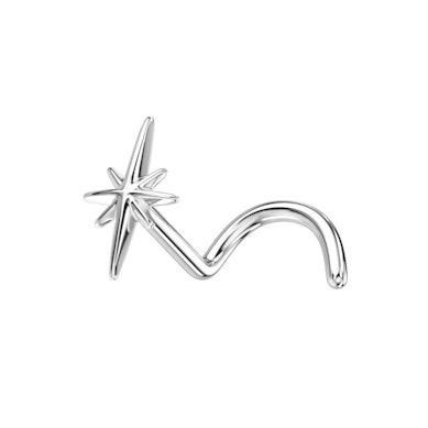 Screw para o nariz em ouro de 14k com estrela polar