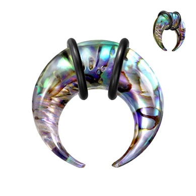 Taper em C de acrílico com abalone embutido e o-rings