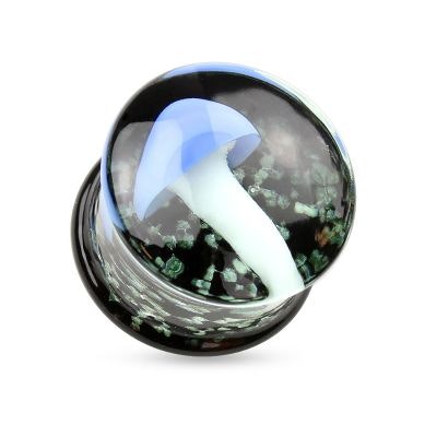 Plug de vidro com um cogumelo