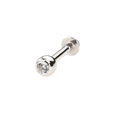 Labret de ouro 14k com pedra