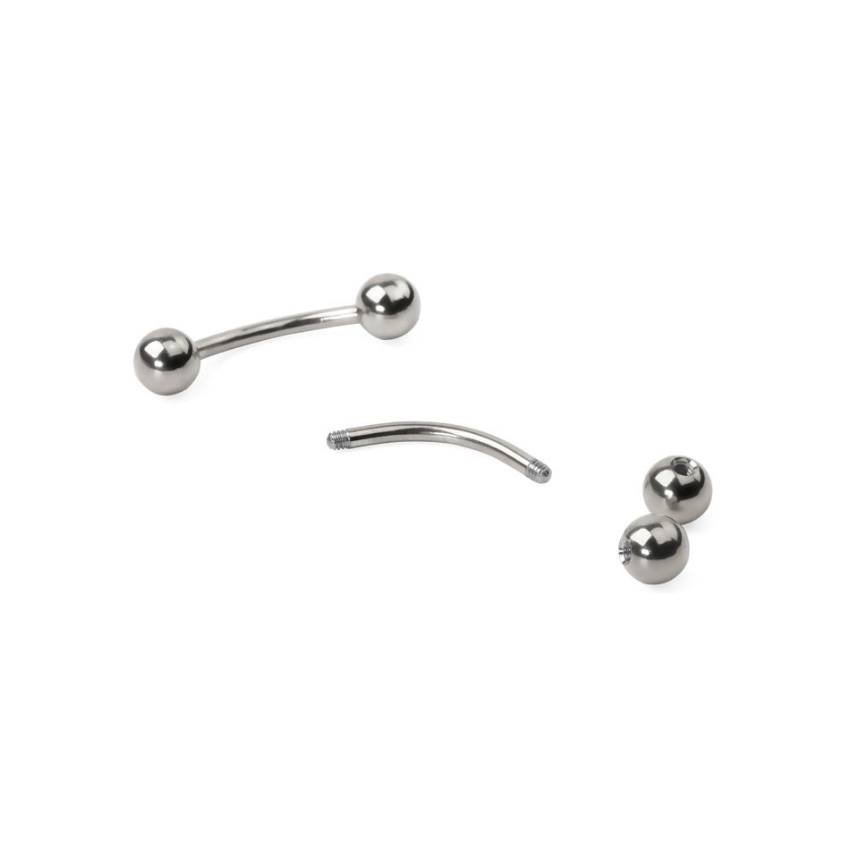 Barbell curvo em titânio